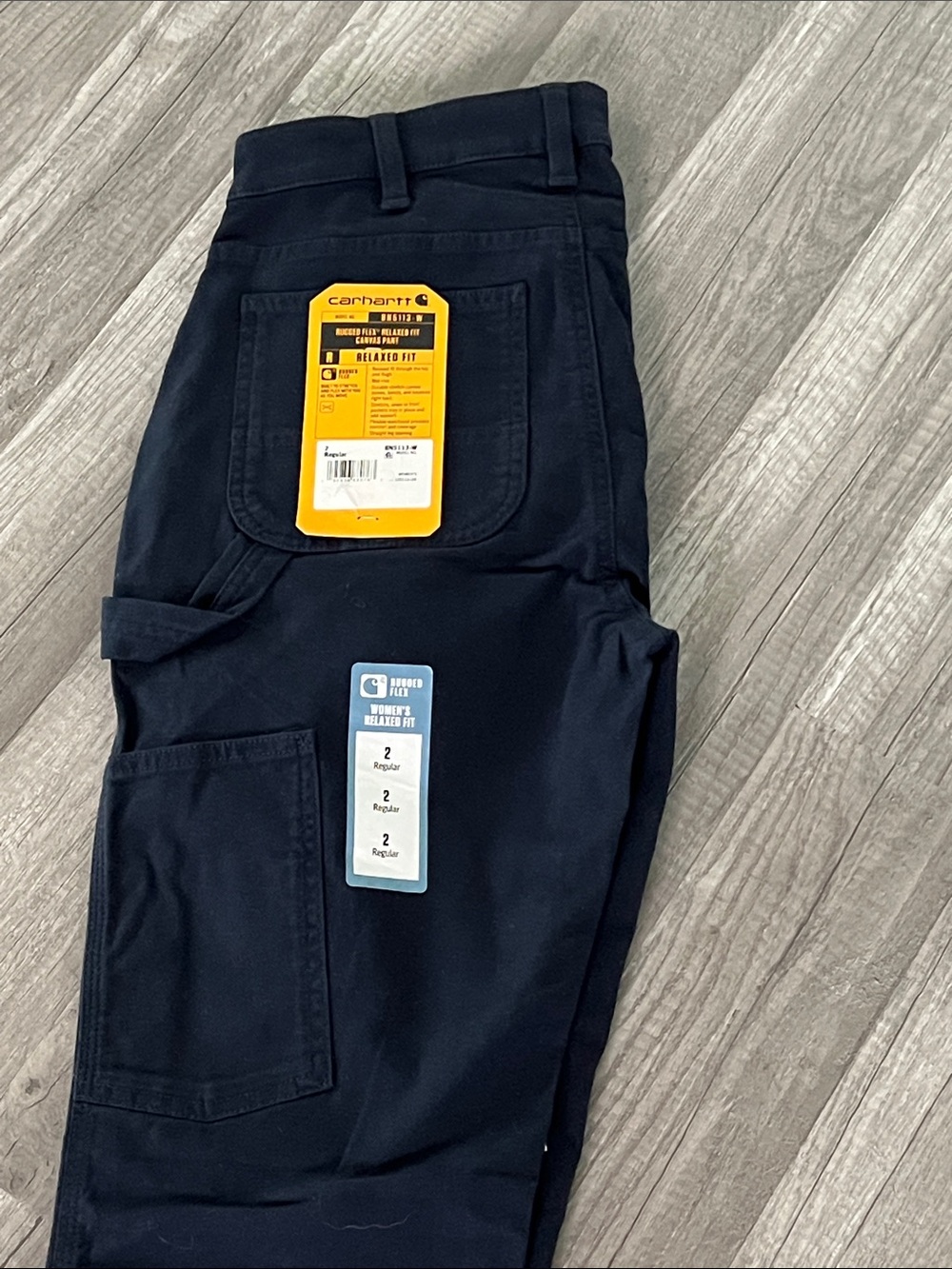 Carhartt Womens Navy Relaxed Fit Work Pants